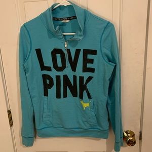 PINK half zip pullover